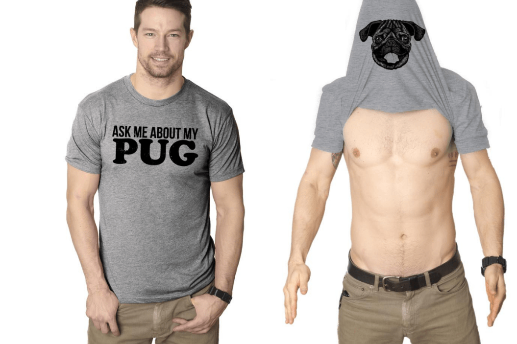 Ask Me About My Pug Face Flip T Shirt Funny Dog Dad Lover Owner Gift Hilarious